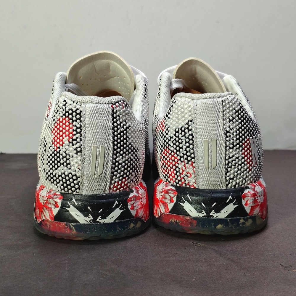 NOBULL SuperFabric Trainer White Black Red Floral Camo Shoes Womens 7 Mens 5.5 - Picture 4 of 12